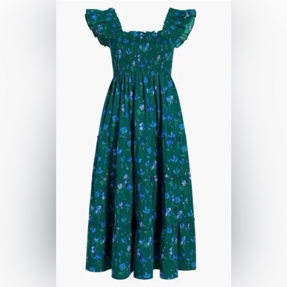 Ellie Nap Dress Hill House Home in Emerald Space Floral